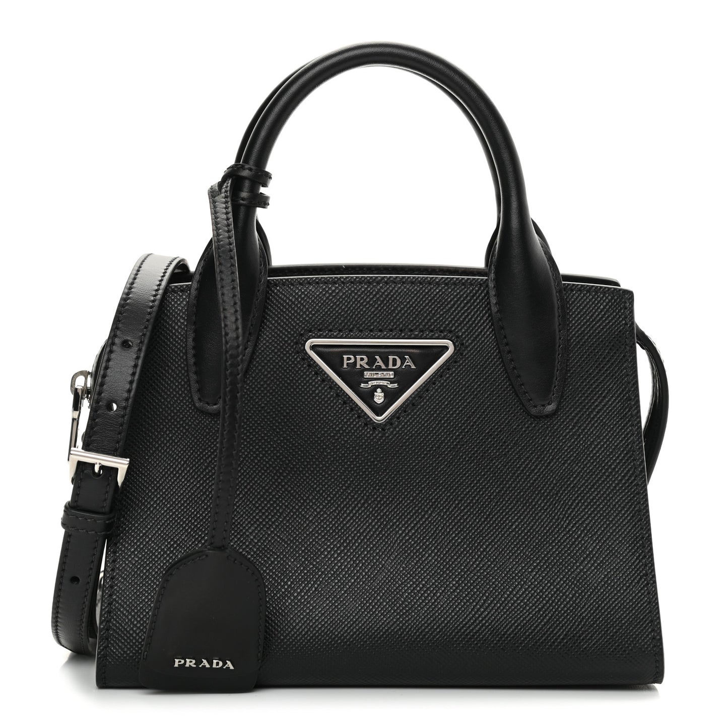 Saffiano Cuir Calfskin Small Kristen Black