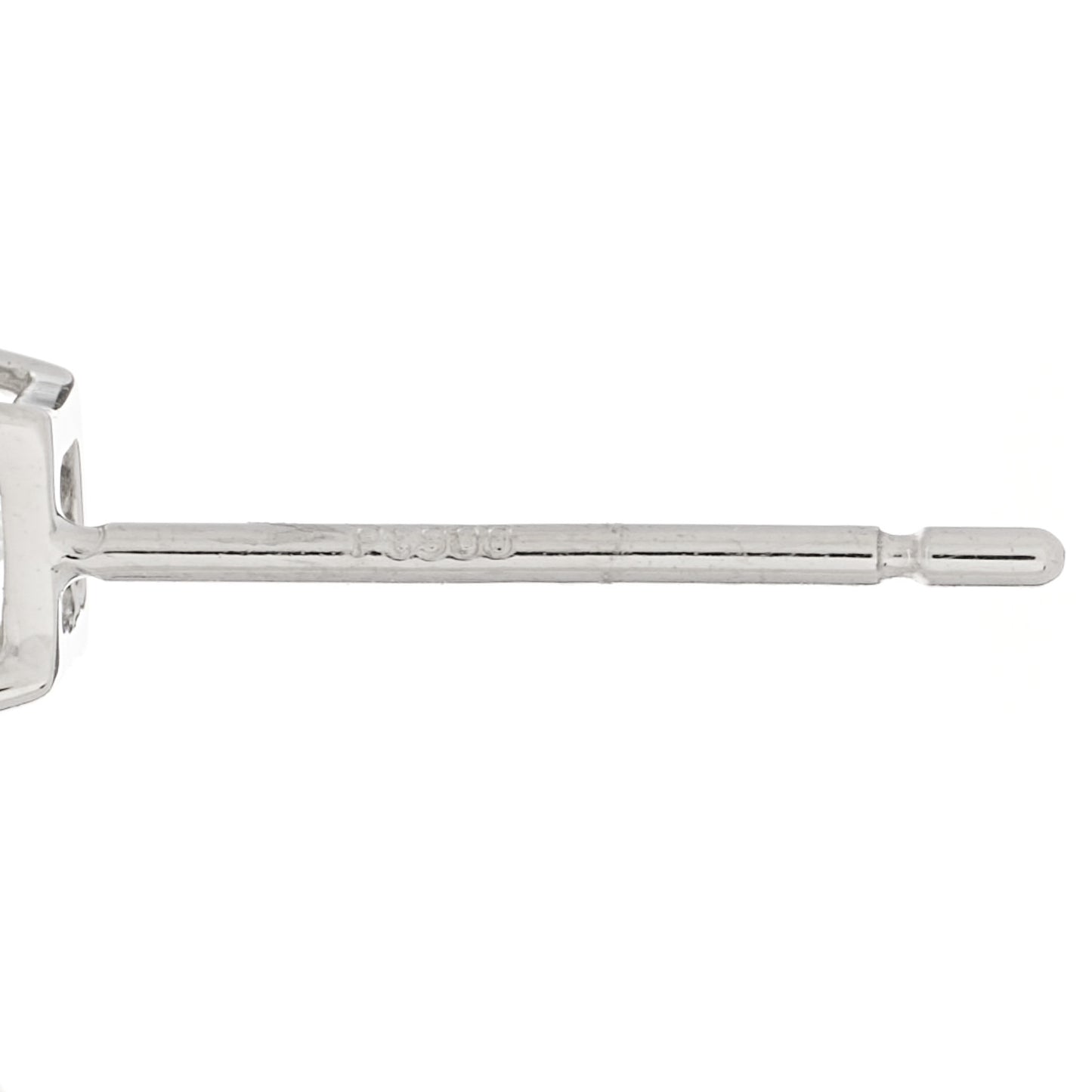 Platinum Diamond .61ct Square Cut Solitaire Earrings