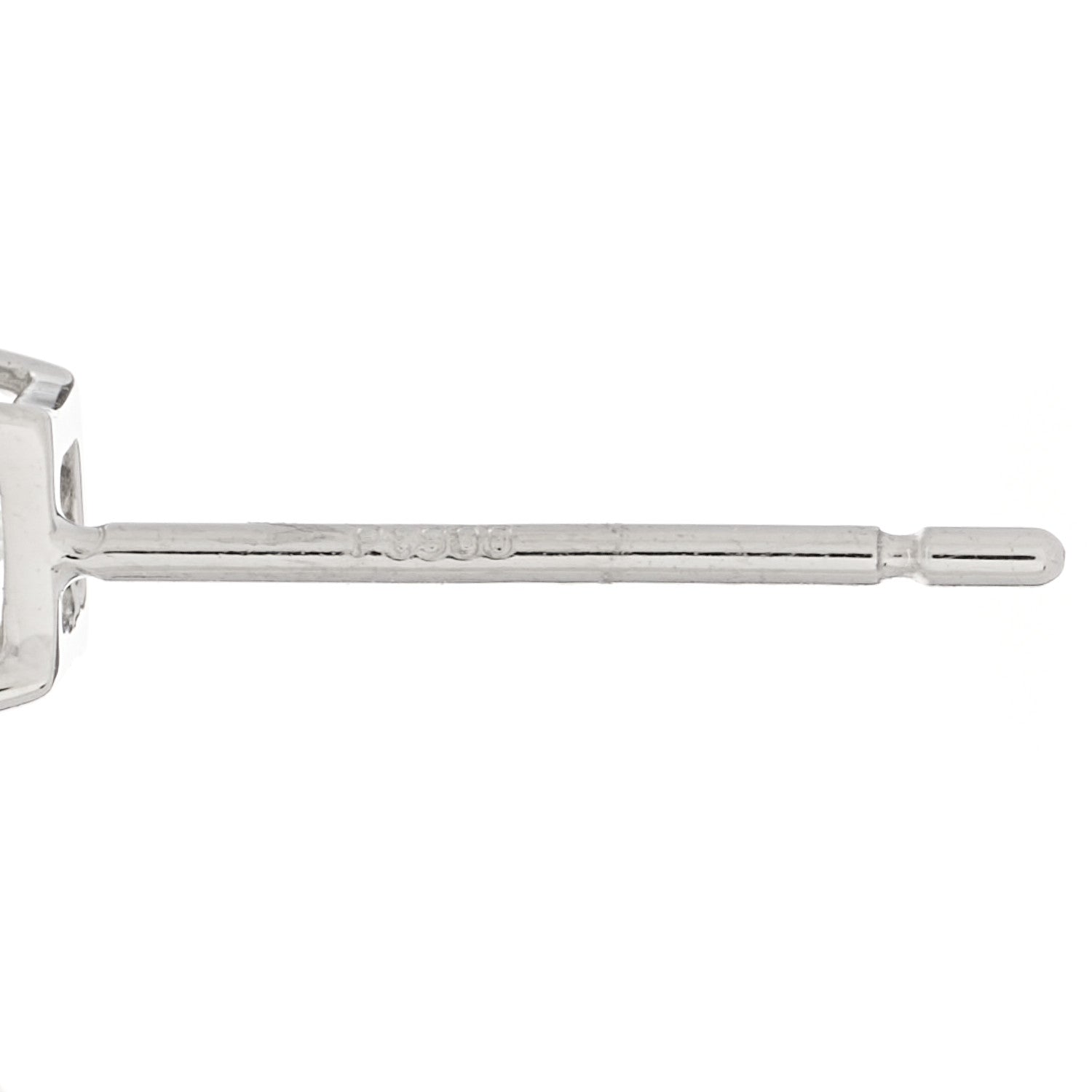 Parker & West by FASHIONPHILE Platinum Diamond .61ct Square Cut Solitaire Earrings 5 of 6