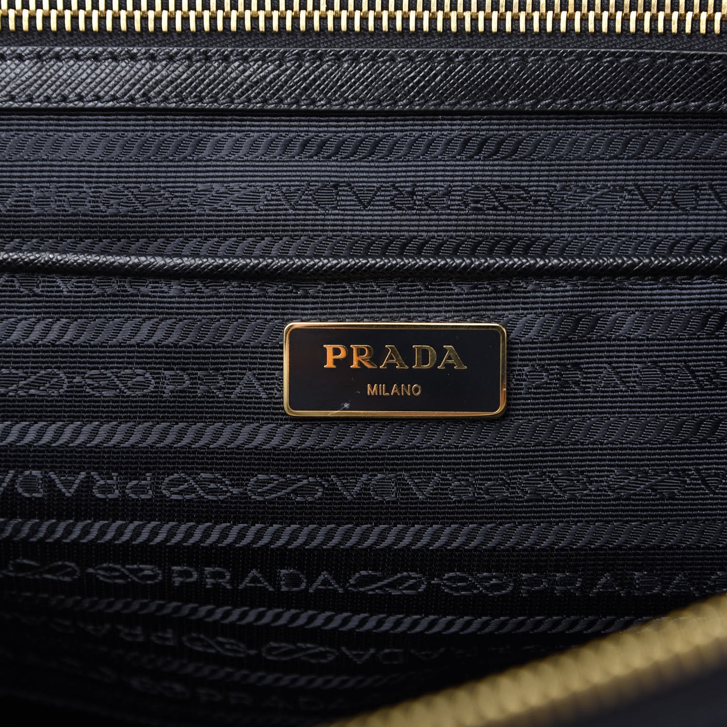 Tessuto Nylon Saffiano Tote Black