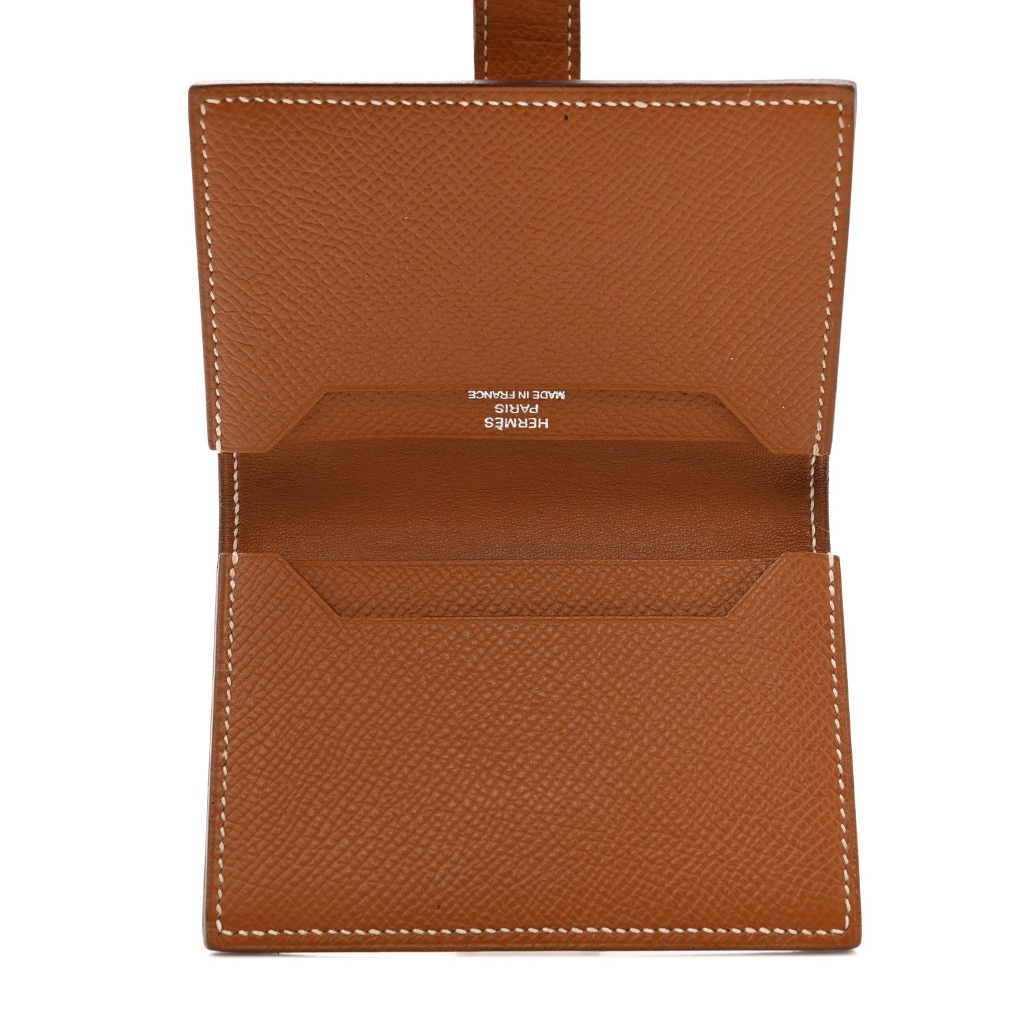 Hermes Epsom Bearn Card Holder Wallet Gold 5 of 9