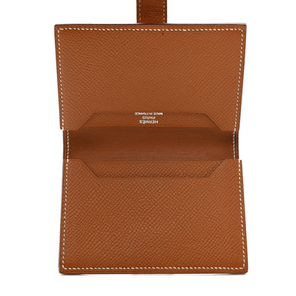 Hermes Epsom Bearn Card Holder Wallet Gold 5 of 9