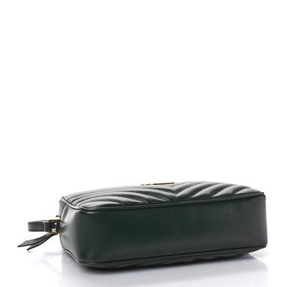Saint Laurent Calfskin Matelasse Monogram Lou Camera Bag Vert Fonce 4 of 8