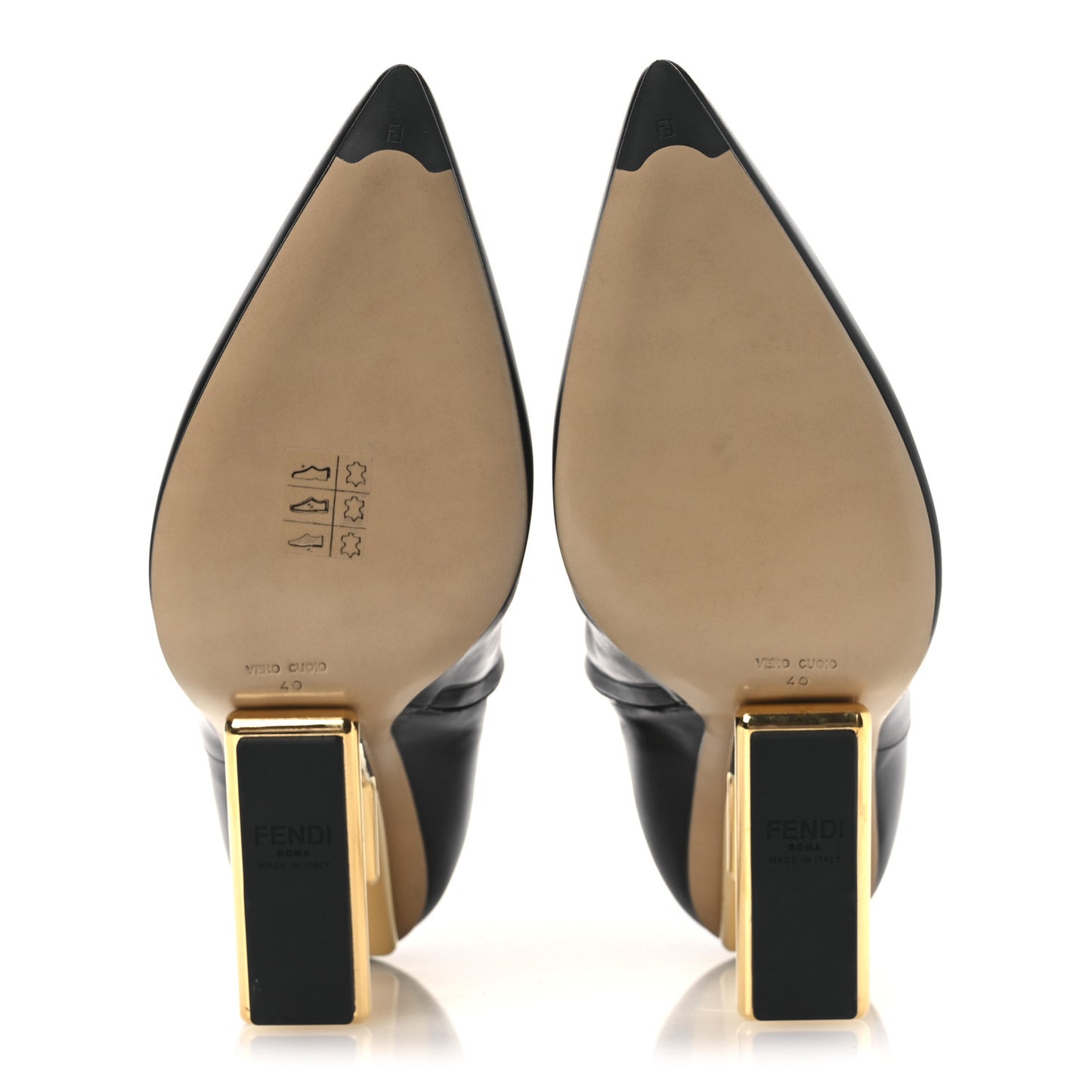 Nappa Fendi First 95mm Ankle Boots 40 Black