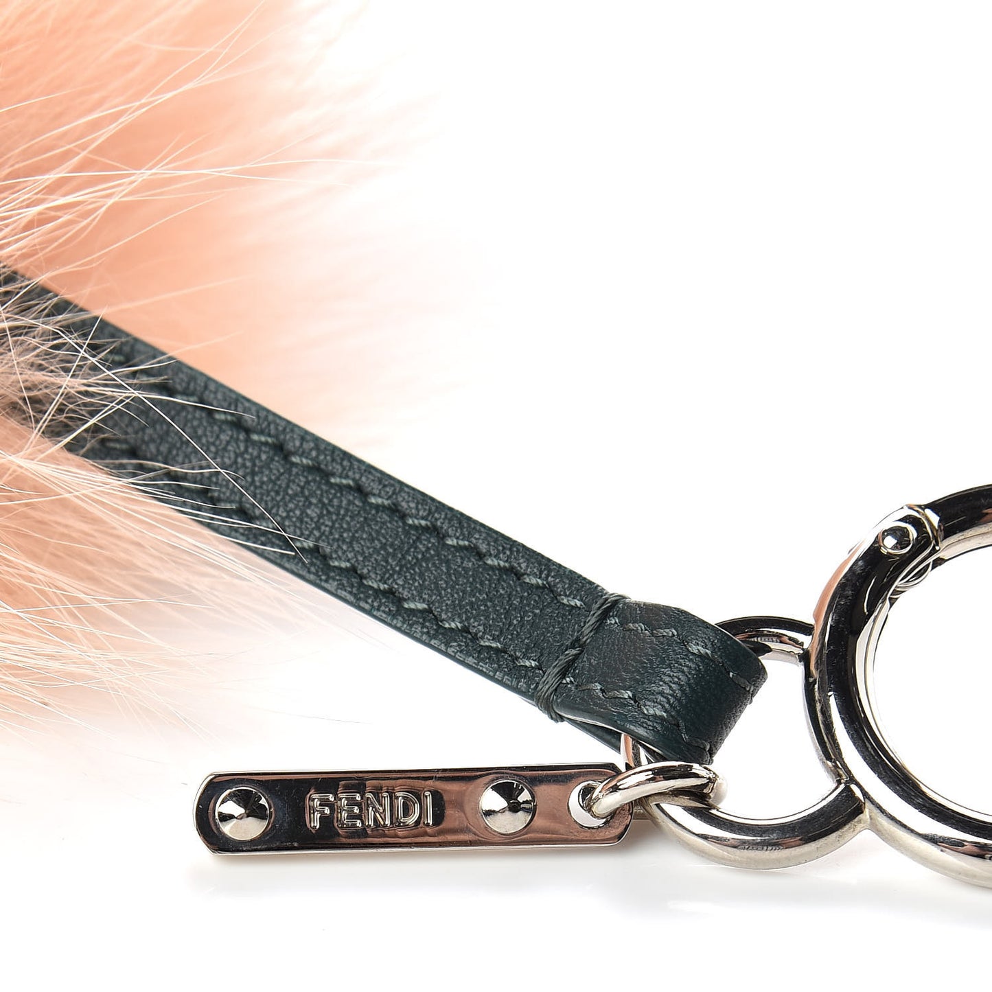 Fox Fur Calfskin Hypnoteyes Coin Purse Bag Charm Palmspring English Green