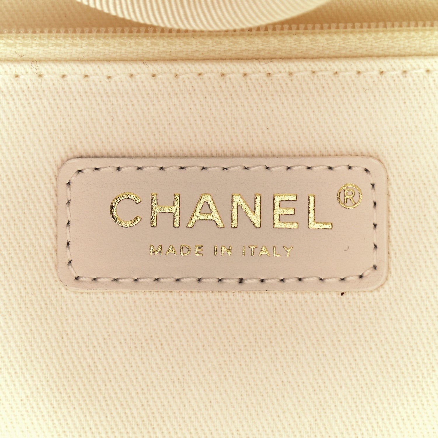 Chanel Canvas Pearl Medium Deauville Tote Ecru Beige 6 of 9