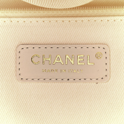Chanel Canvas Pearl Medium Deauville Tote Ecru Beige 6 of 9