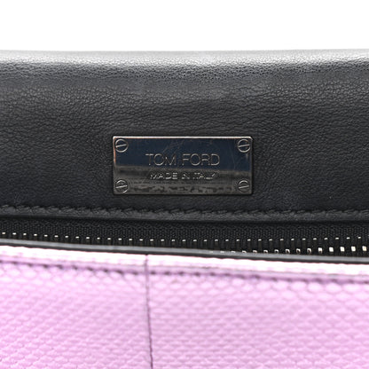 Tom Ford Lizard Calfskin Embossed Large Natalia Chain Bag Pink 4 of 15