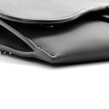 Christian Dior Ultra Matte Calfskin Saddle Chain Wallet Pouch Black 11 of 16