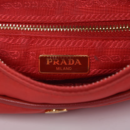Prada Tessuto Nylon Saffiano Crossbody Bag Rosso 6 of 17