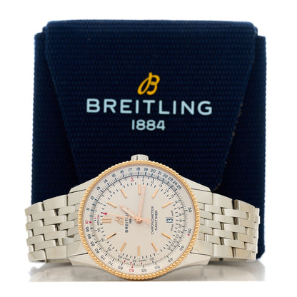 Breitling Stainless Steel 18K Rose Gold 41mm Navitimer Automatic Watch White U17326 5 of 5