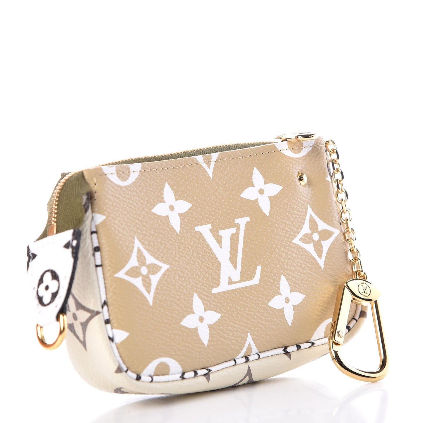 Monogram Giant Micro Pochette Accessories Kaki White