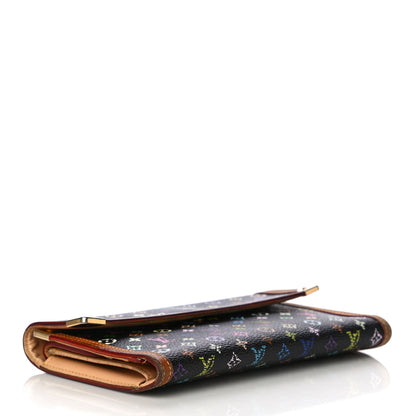 Louis Vuitton Monogram Multicolor Porte Tresor International Wallet Black 3 of 38