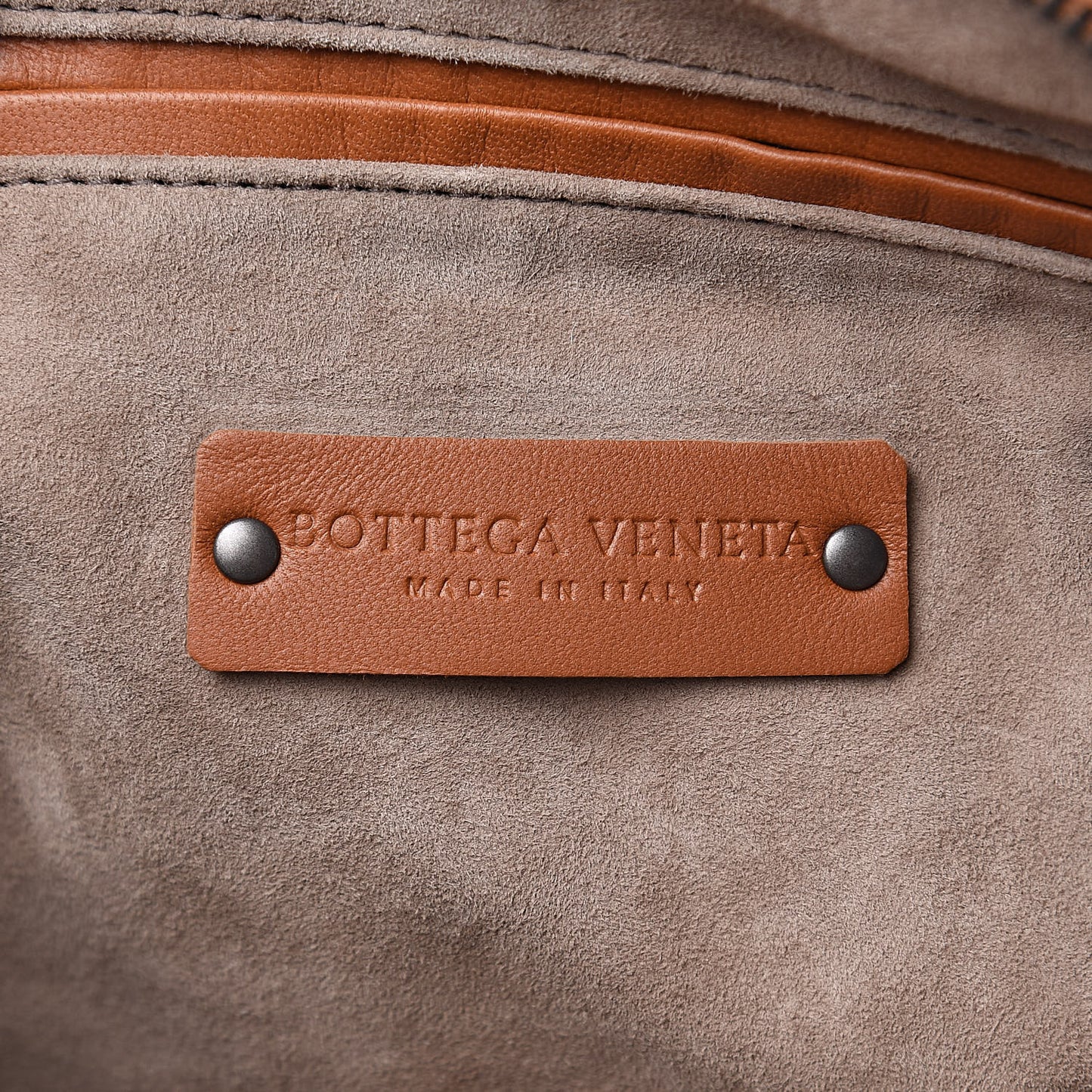 Nappa Intrecciato Pillow Crossbody Messenger Dark Calvados