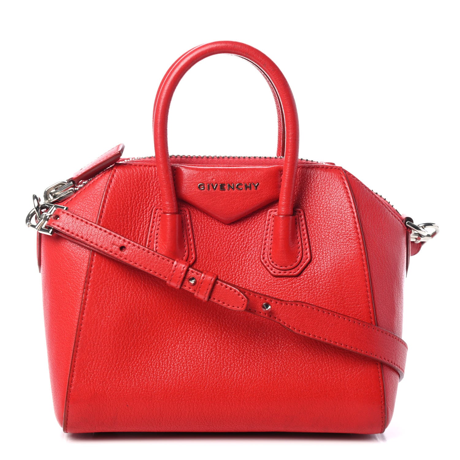 Givenchy Sugar Goatskin Mini Antigona Red 1 of 4