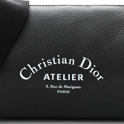 Christian Dior HOMME Grained Calfskin Mens Roller Pouch Black 7 of 9