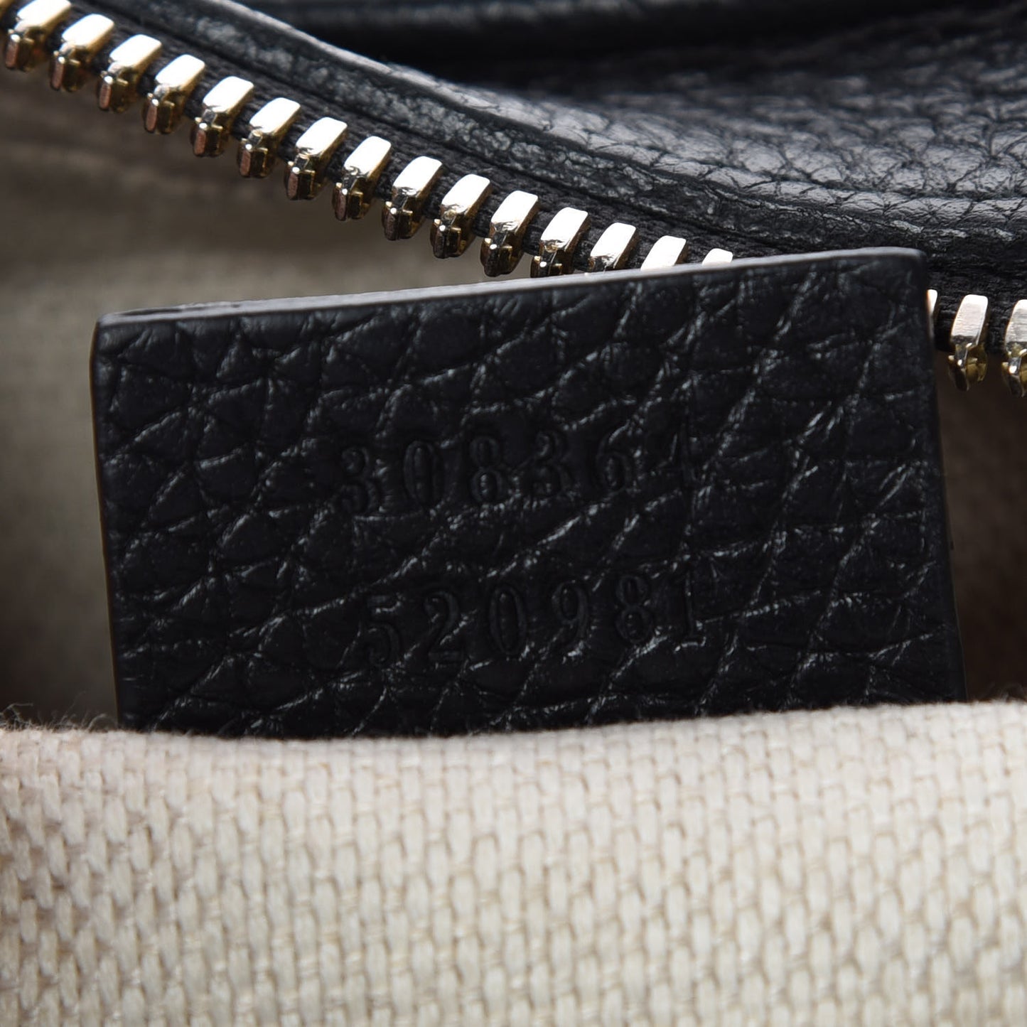 Pebbled Calfskin Small Soho Disco Bag Black