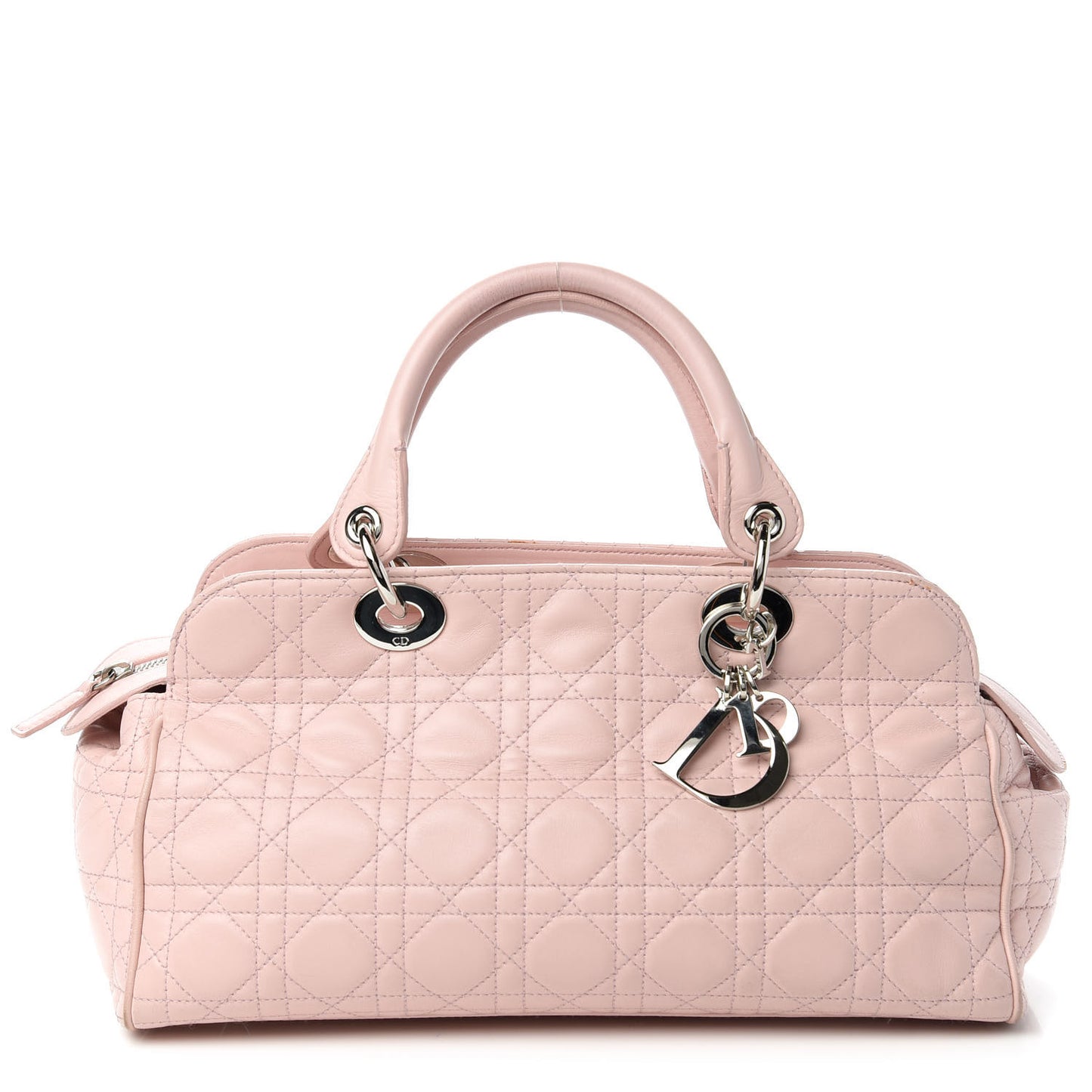 Lambskin Cannage Soft Lady Dior Satchel Light Pink