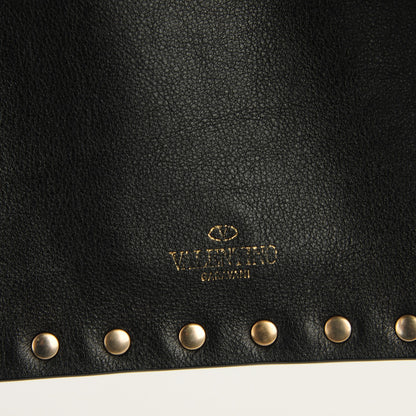Valentino Garavani Vitello Large Rockstud Zip Pouch Black 6 of 6