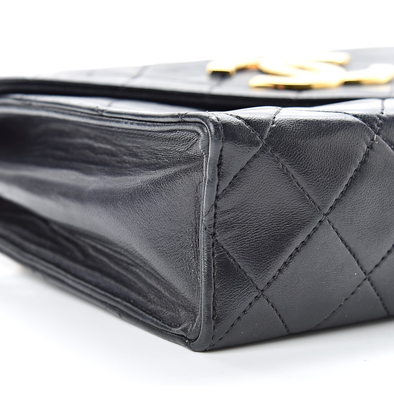 Chanel Lambskin Quilted Small Single Flap Navy 10 of 14
