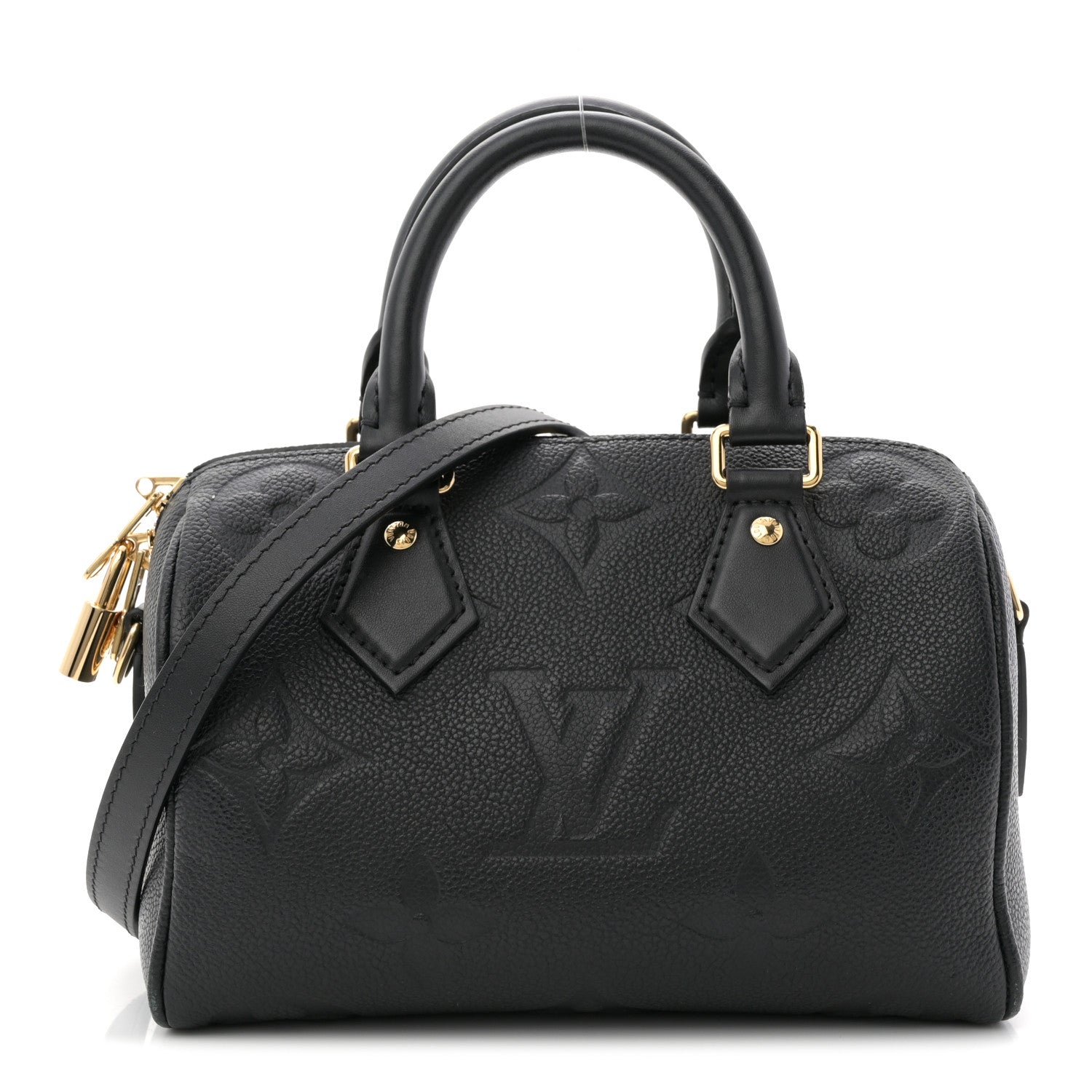 Louis Vuitton Empreinte Monogram Giant Speedy Bandouliere 20 Black 1 of 12