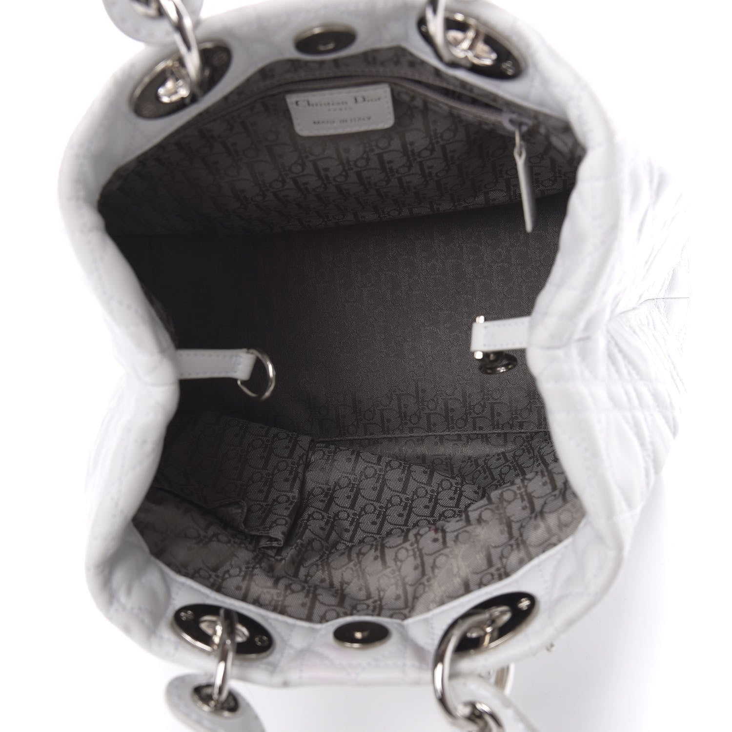 Christian Dior Lambskin Cannage Medium Soft Lady Dior White 5 of 18