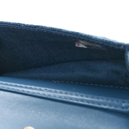 Chanel Denim Quilted CC Pearl Crush Clutch With Chain Blue 5 of 10