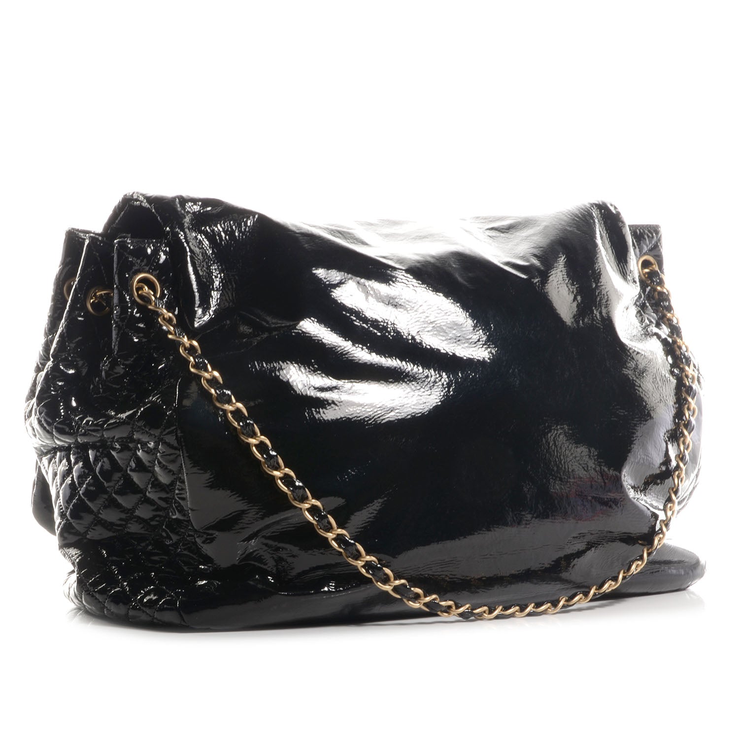 Chanel Vinyl Rock and Chain XL Flap Black 3 of 7