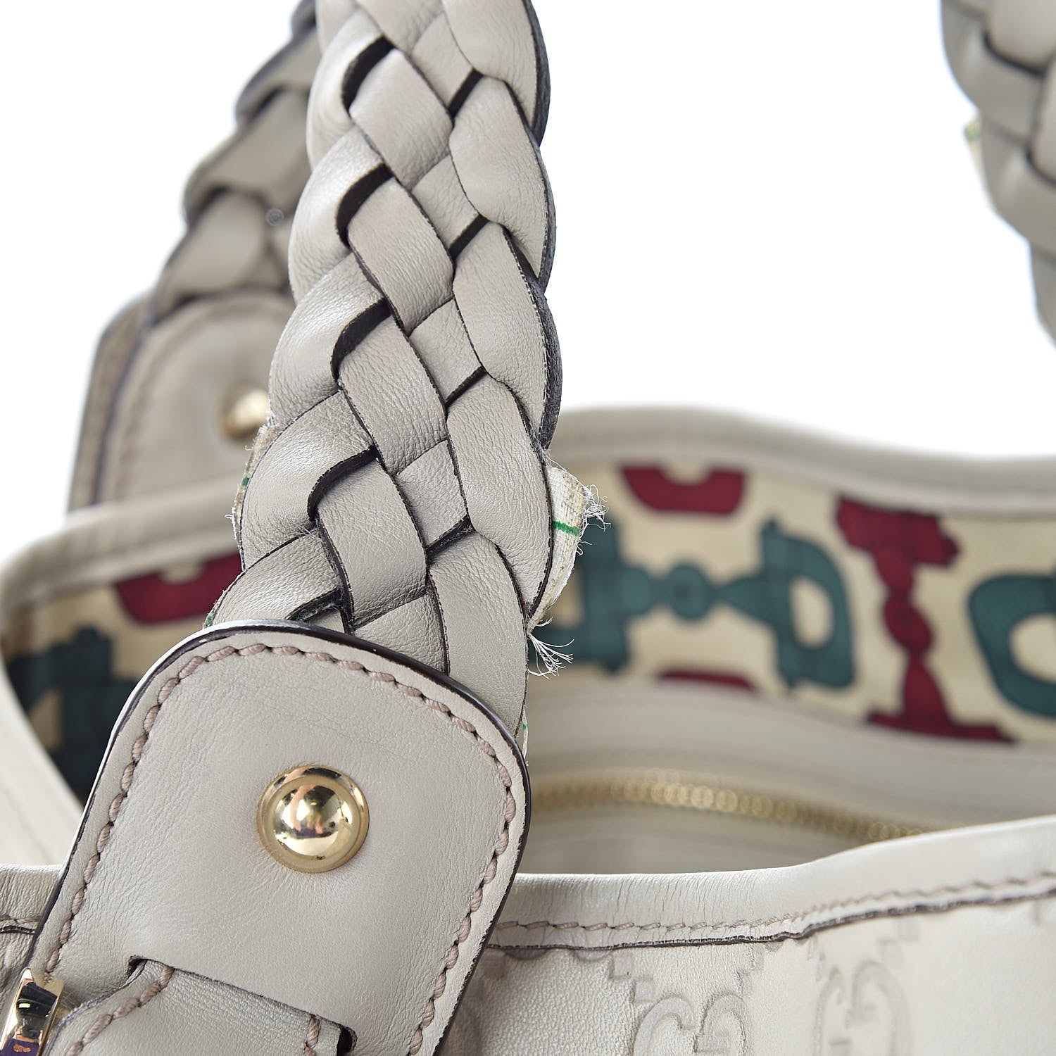 Gucci Guccissima Small Pelham Shoulder Bag Off White 11 of 11