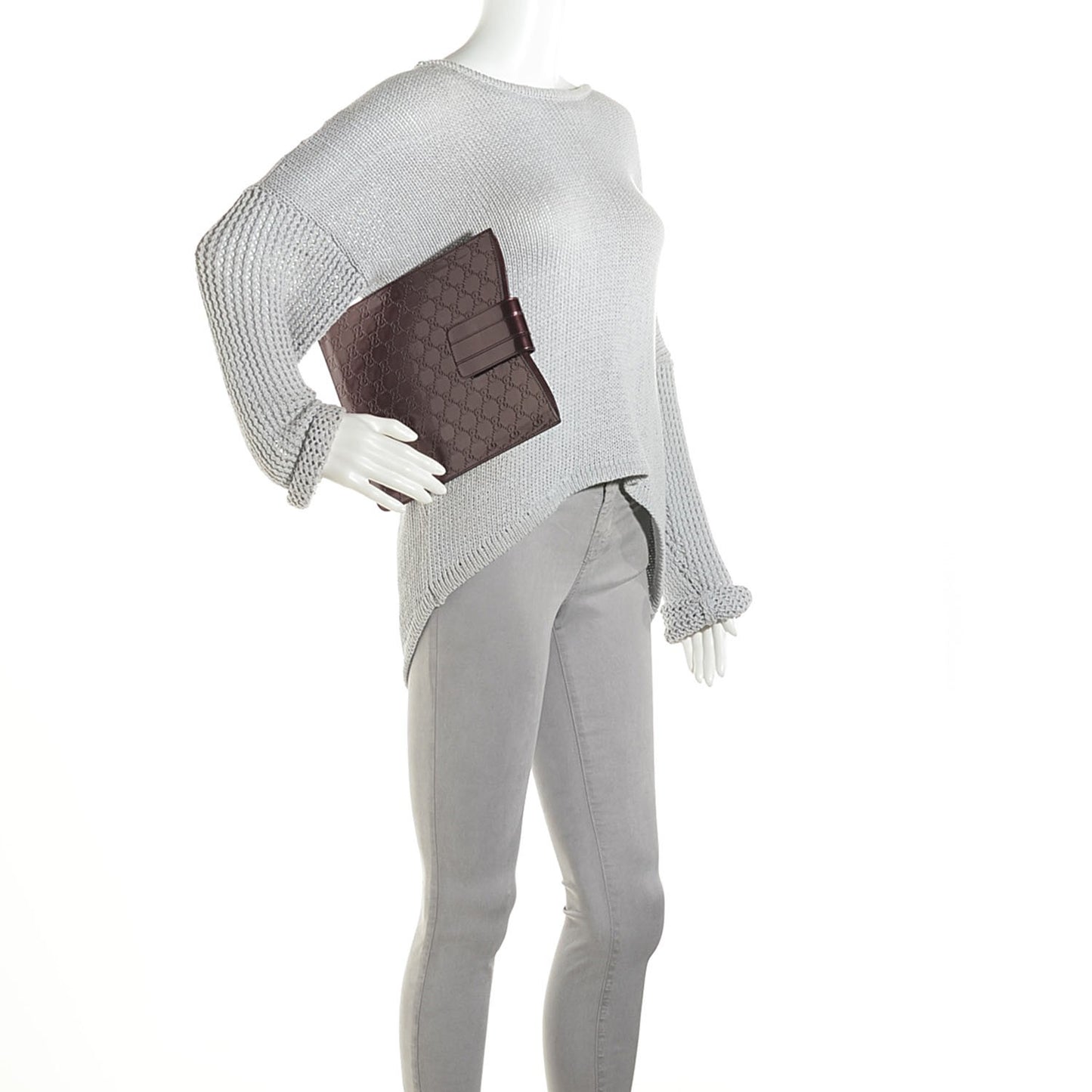 Shiny Guccissima iPad Case Burgundy