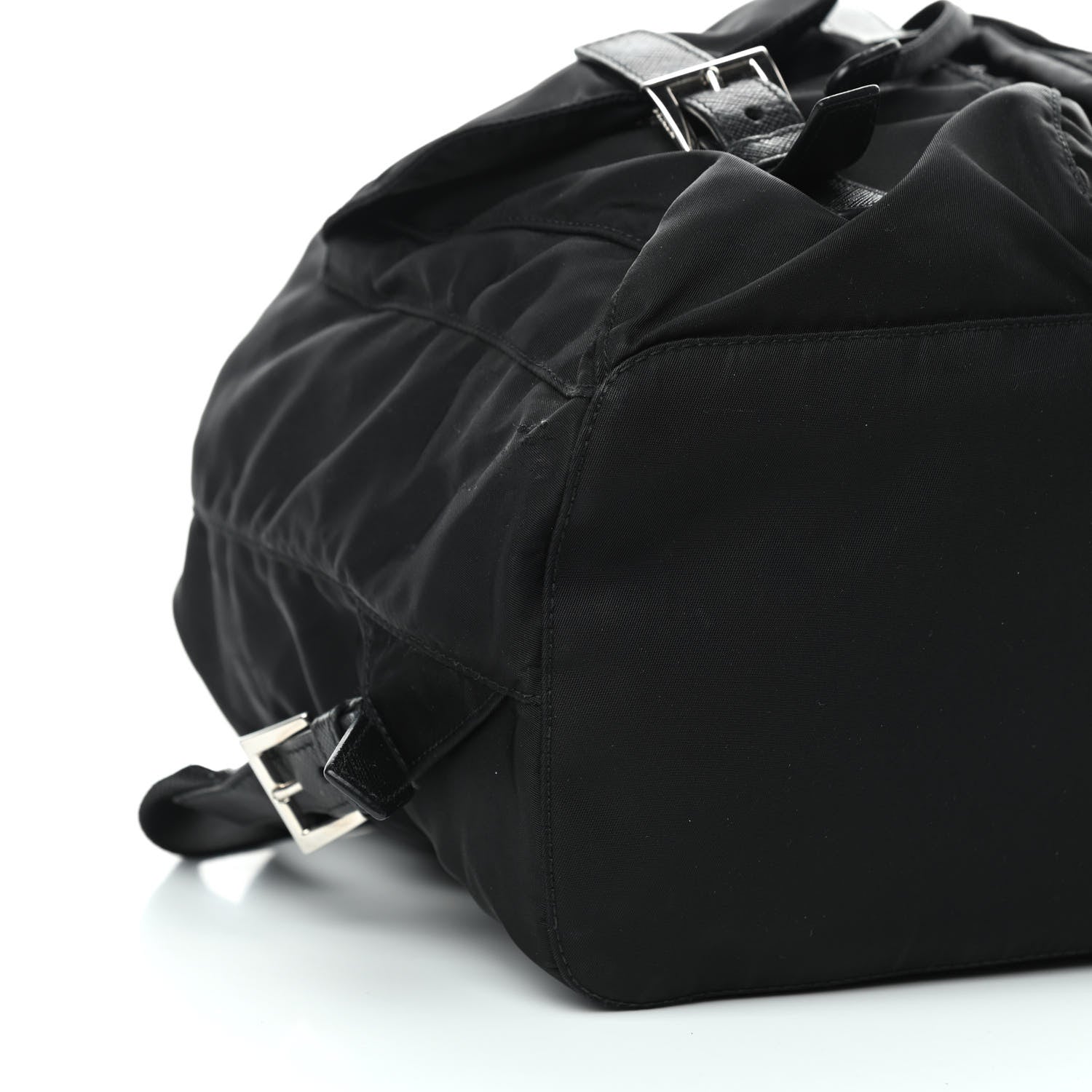 Prada Tessuto Nylon Saffiano Medium Backpack Black 7 of 9