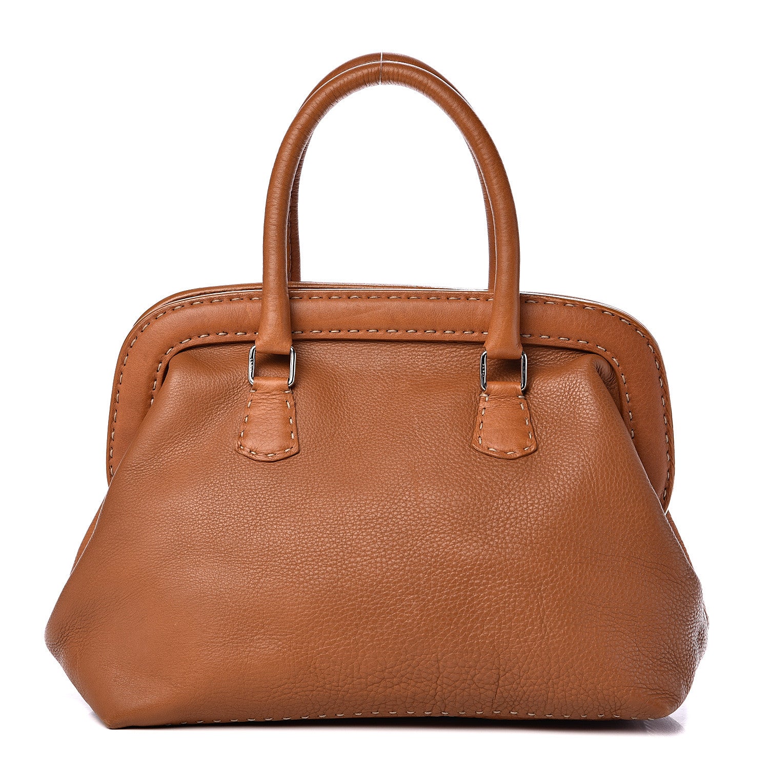 Fendi Calfskin Romano Selleria Adele 1328 Bag Brown 1 of 18