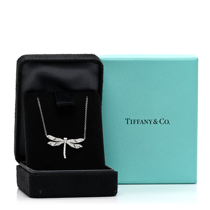 Tiffany Platinum Diamond Dragonfly Pendant Necklace 5 of 5