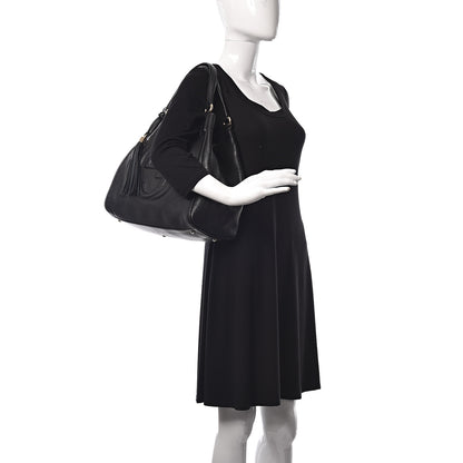 Gucci Pebbled Calfskin Medium Soho Shoulder Bag Black 2 of 12