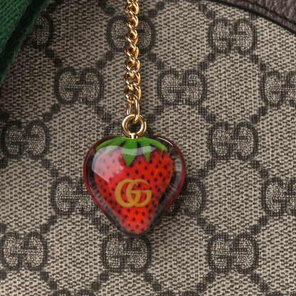 Gucci GG Supreme Monogram Textured Dollar Calfskin Web Small Ophidia GG Handbag Beige Ebony New Acero 8 of 11