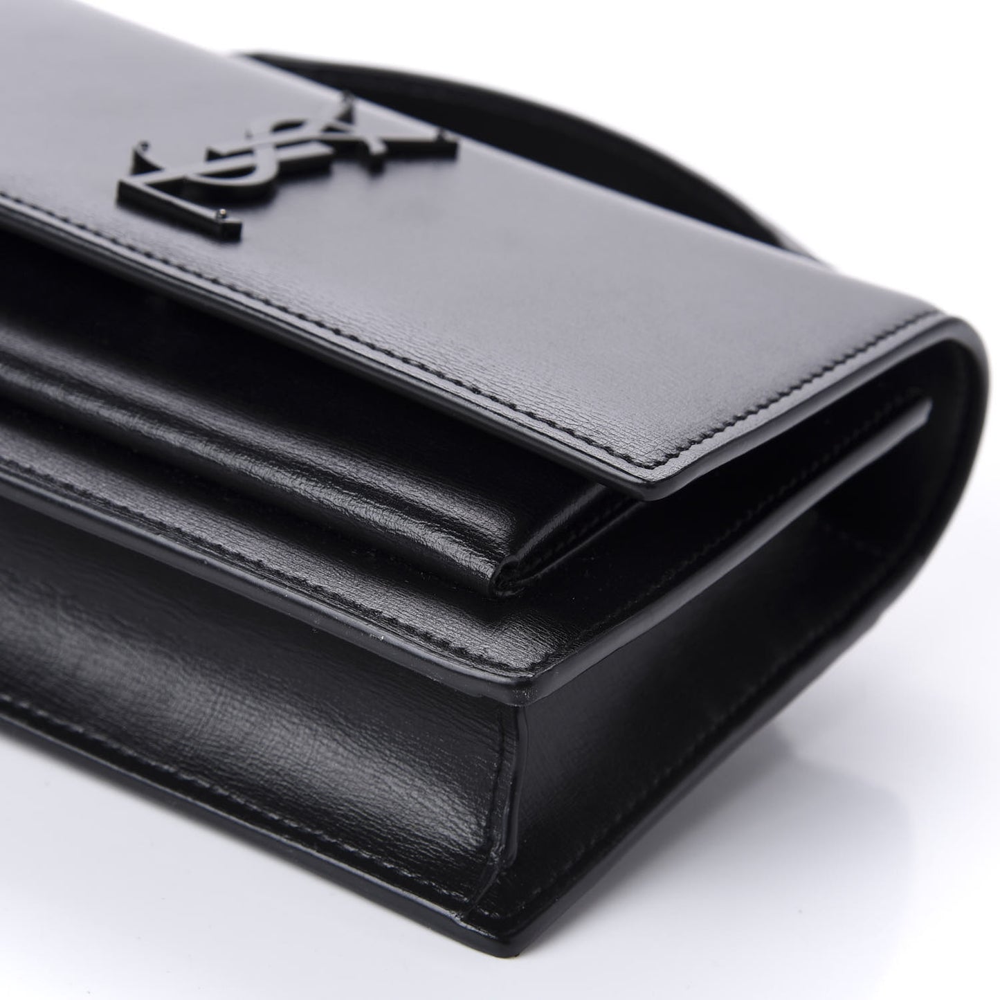Calfskin Monogram Sunset Chain Wallet Black
