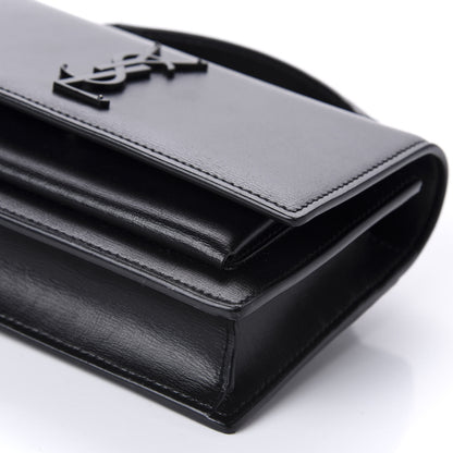 Saint Laurent Calfskin Monogram Sunset Chain Wallet Black 7 of 9