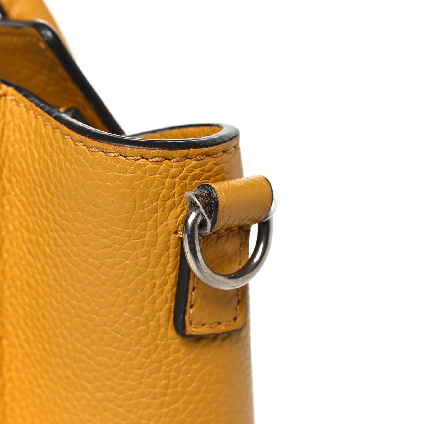 Drummed Calfskin Nano Luggage Ocre