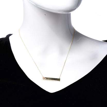 Tiffany 18K Yellow Gold Diamond Paloma Picasso Loving Heart Bar Pendant Necklace 2 of 6