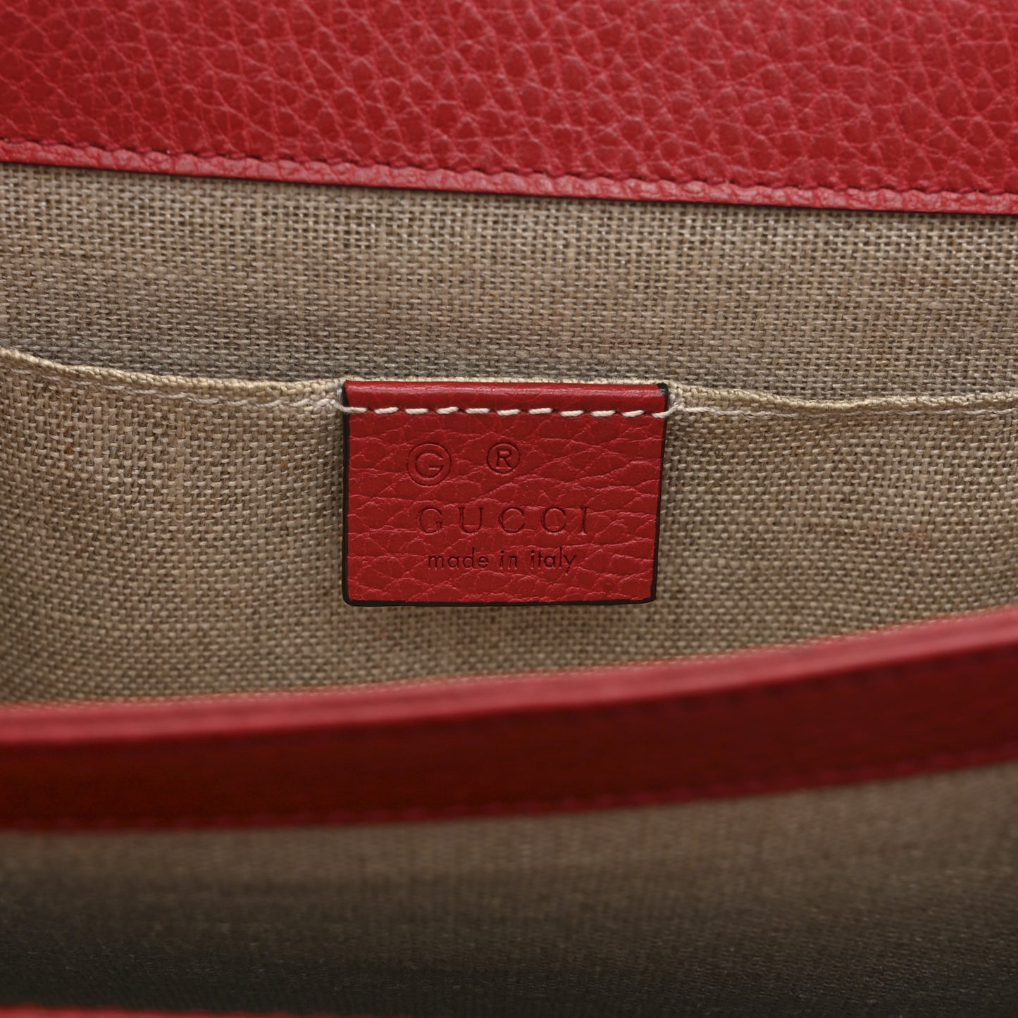 Dollar Calfskin Small Interlocking G Shoulder Bag Red