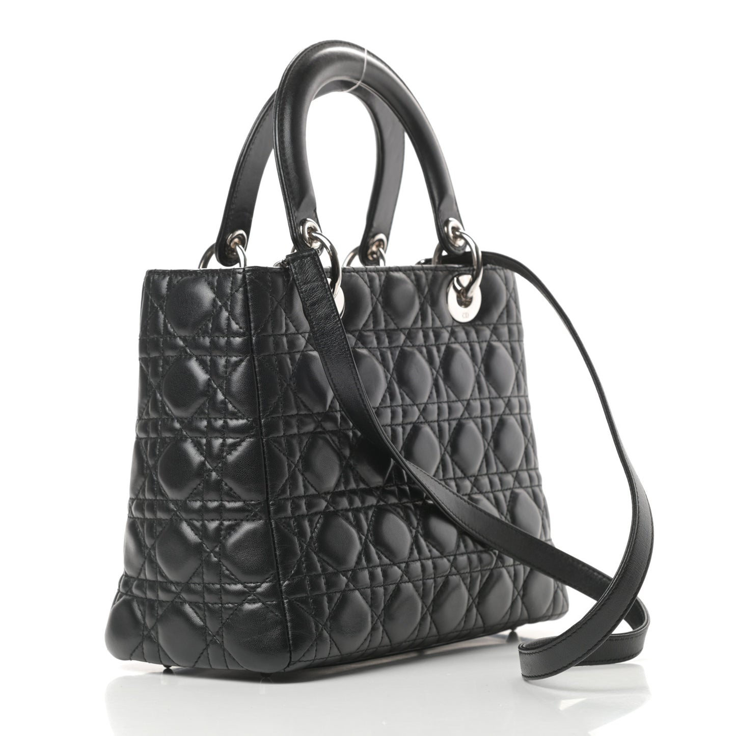 Lambskin Cannage Medium Lady Dior Black