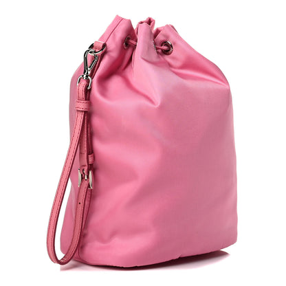 Prada Saffiano Tessuto Nylon Vela Bucket Wristlet Begonia 2 of 5