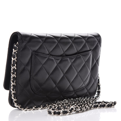 Chanel Lambskin Quilted Wallet On Chain WOC Black 3 of 11