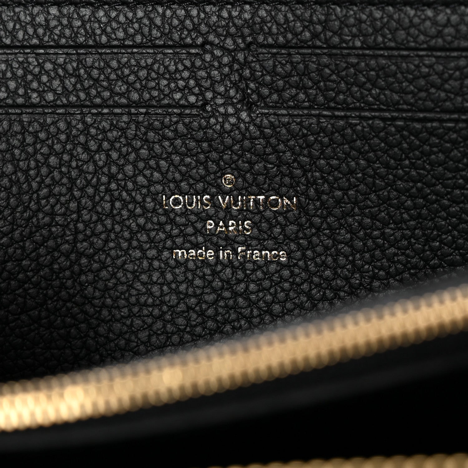Louis Vuitton Empreinte Monogram Giant Clemence Wallet Black Beige 6 of 7