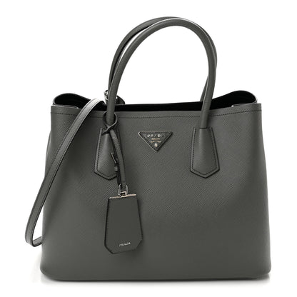 Prada Saffiano Cuir Medium Double Bag Marmo 1 of 14