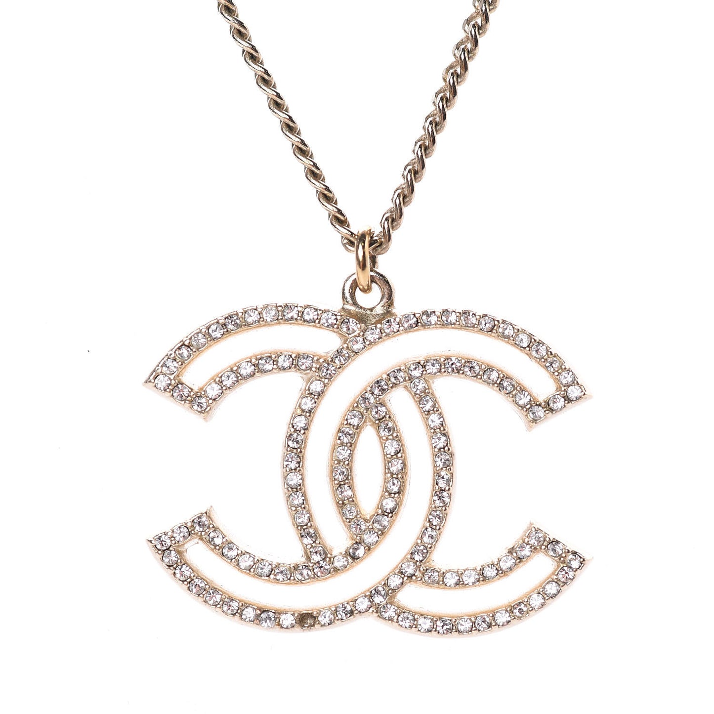 Crystal CC 100 Anniversary Necklace Gold