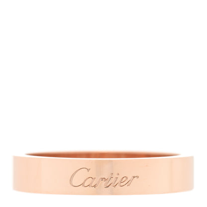 Cartier 18K Pink Gold 4mm C De Cartier Wedding Band Ring 56 7.75 1 of 5