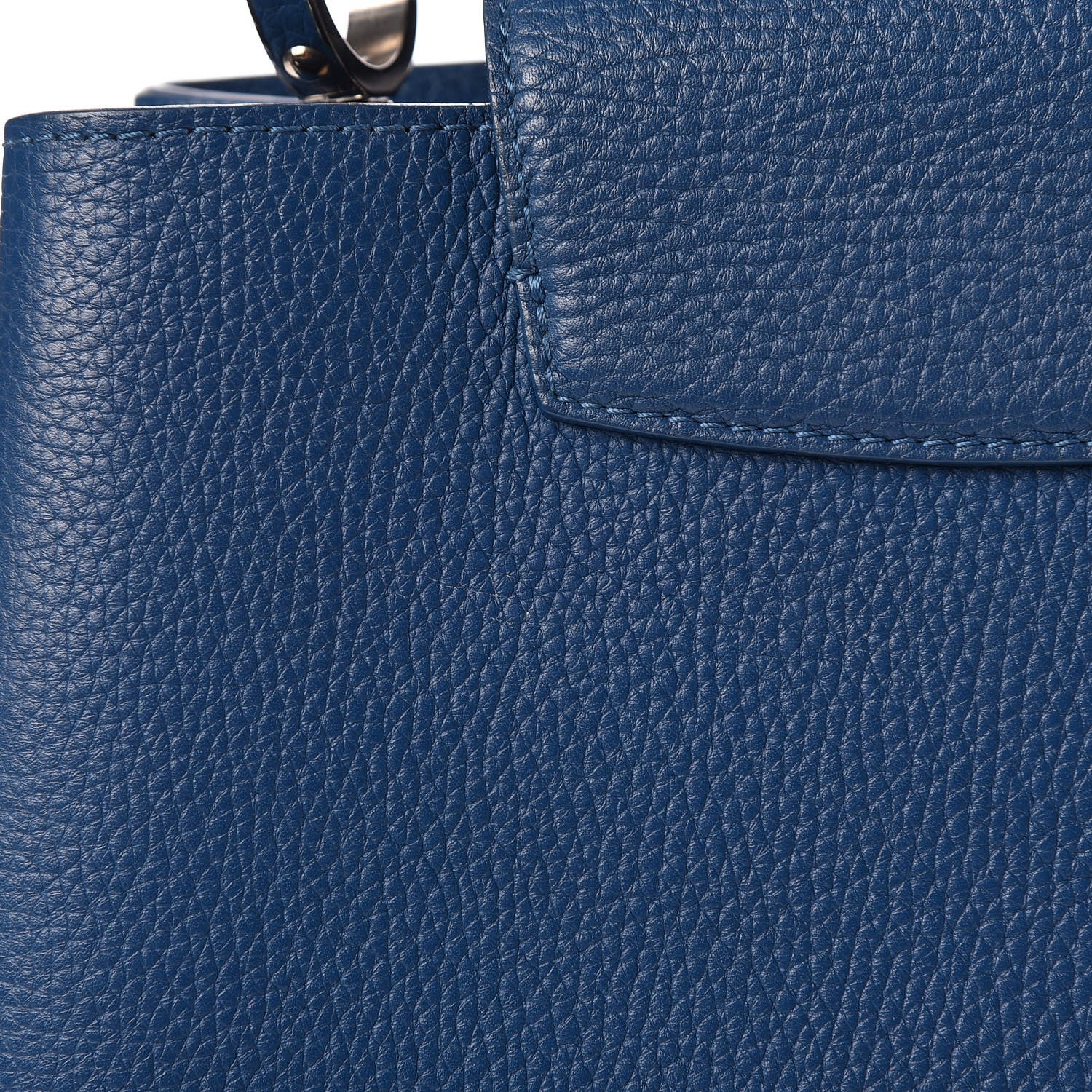 Louis Vuitton Taurillon Capucines PM Petrole Blue 9 of 14