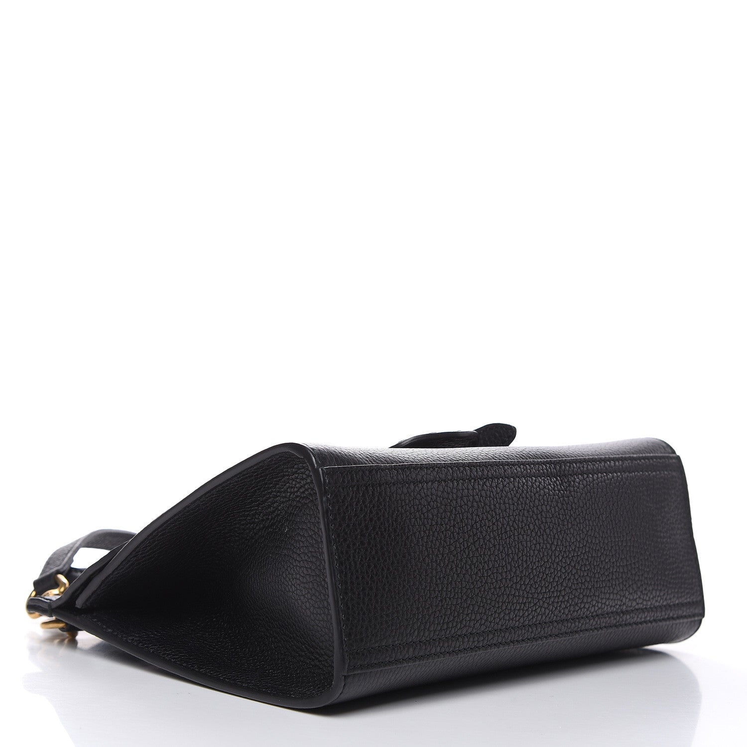 Gucci Calfskin Mini GG Marmont Top Handle Bag Black 4 of 10