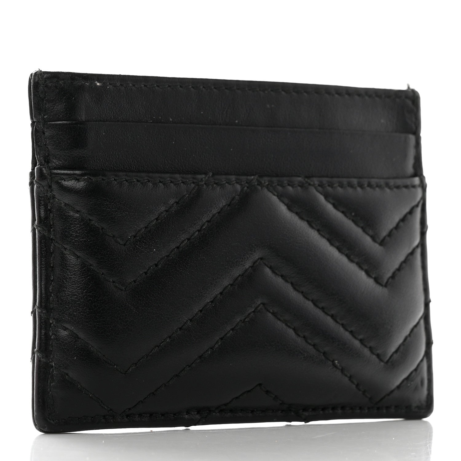 Gucci Calfskin Matelasse GG Marmont Card Holder Black 3 of 10